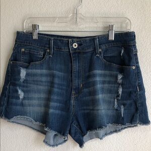 Levi high rise Denim Distressed Women Shorts 12